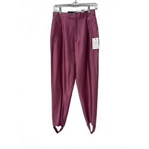 80s Pink High Waisted Shiny Pink Stirup Pants